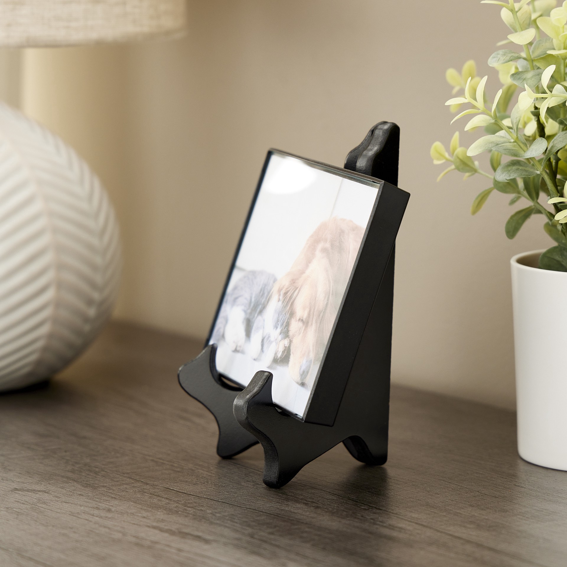 slide 2 of 2, Black Wood Easel By Studio Decor, 6 in