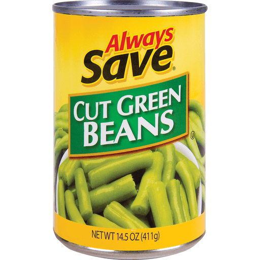 slide 1 of 1, Always Save Cut Green Beans, 14.5 oz