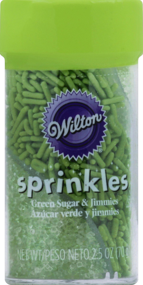 slide 2 of 2, Wilton Green Sugar and Jimmies Sprinkles, 2.5 oz