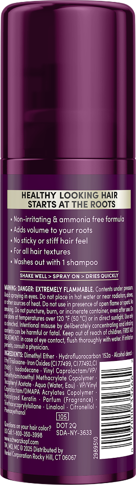 slide 2 of 2, Schwarzkopf Keratin Root Light Brown Spray 2 In 1 Temporary Thickening Color Boost 2 oz, 2 oz