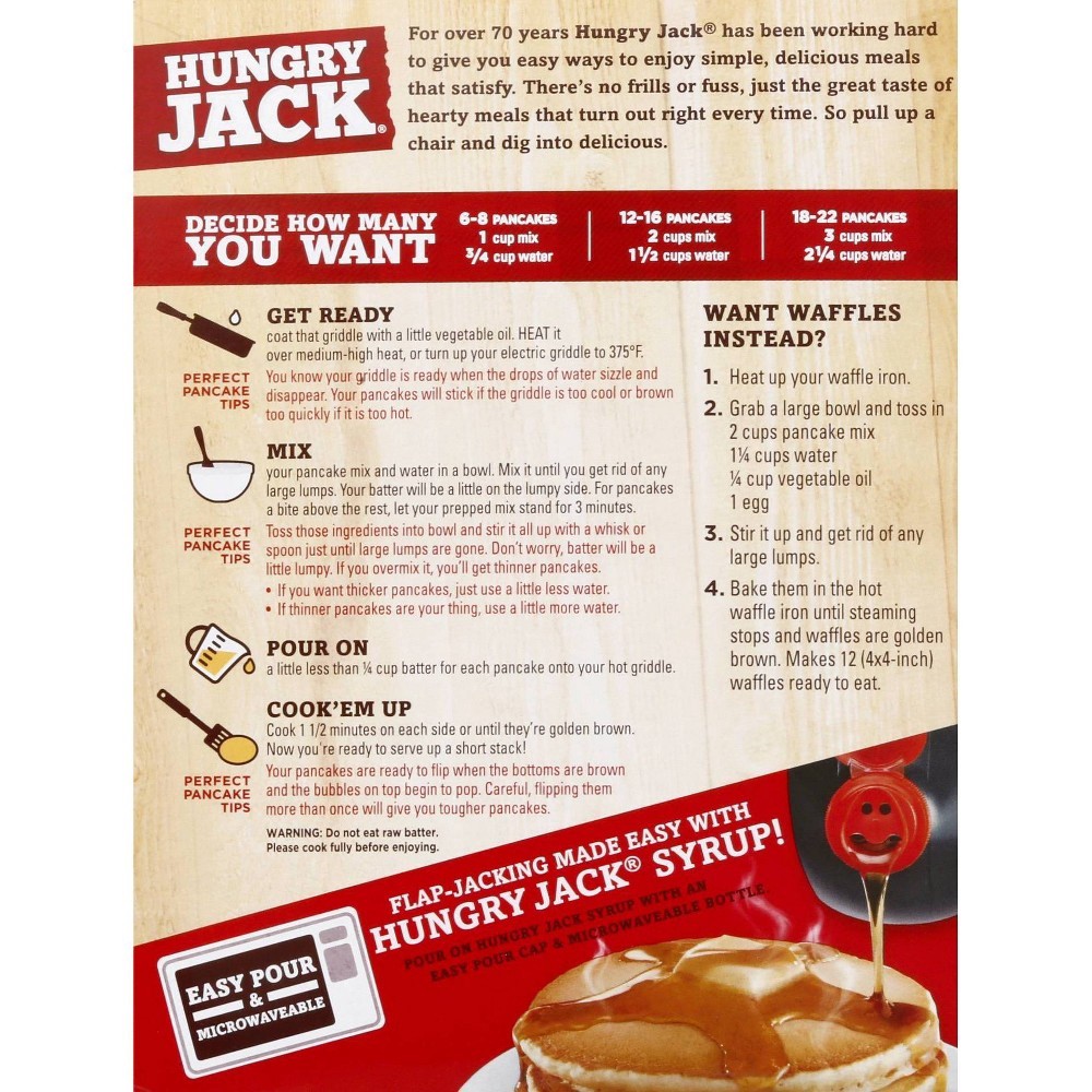 slide 3 of 4, Hungry Jack Complete Extra Light & Fluffy Pancake Mix, 32 oz