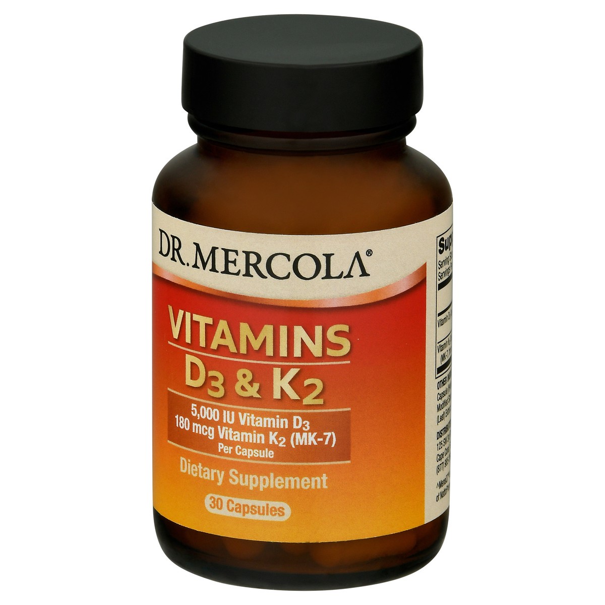 slide 3 of 9, Dr. Mercola Capsules Vitamins D3 & K2 30 ea Bottle, 1 ct