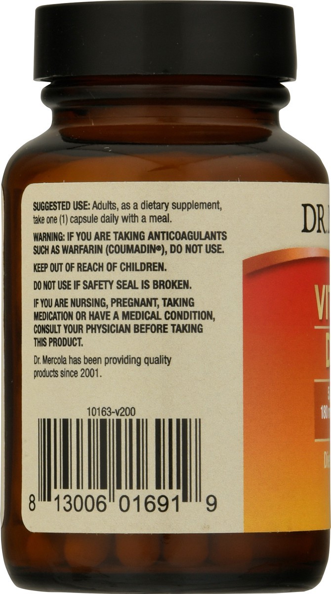 slide 8 of 9, Dr. Mercola Capsules Vitamins D3 & K2 30 ea Bottle, 1 ct