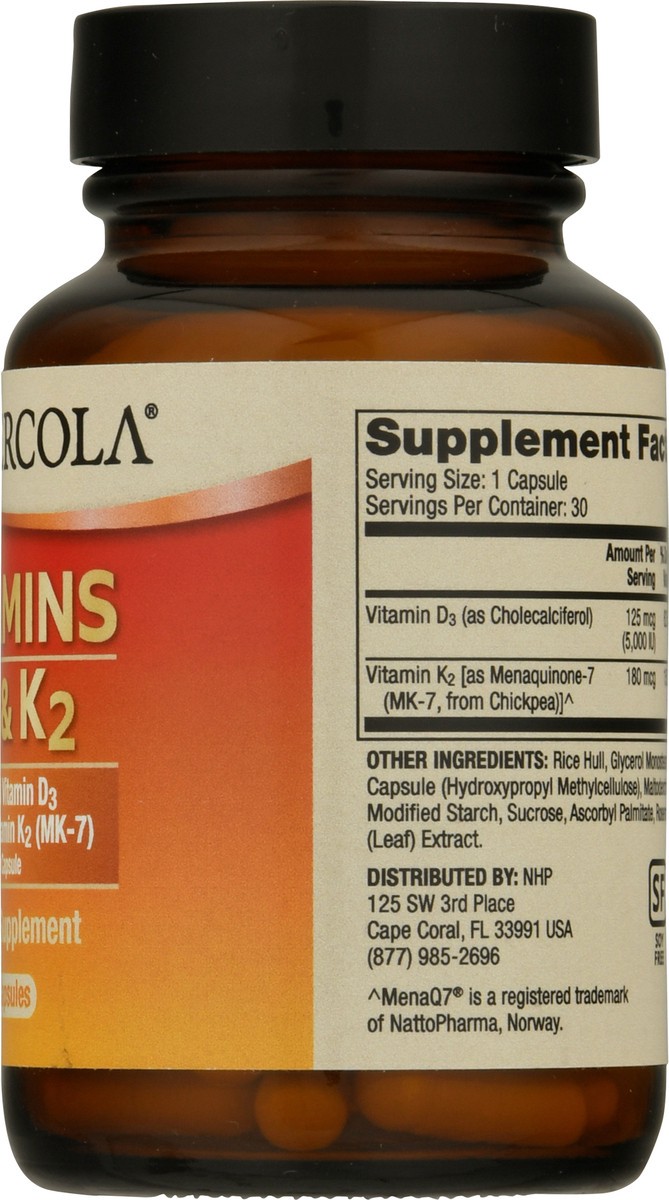 slide 7 of 9, Dr. Mercola Capsules Vitamins D3 & K2 30 ea Bottle, 1 ct