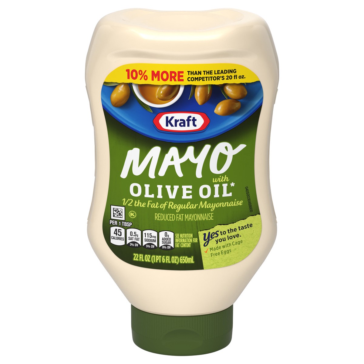 slide 1 of 5, Kraft Mayo with Olive Oil Reduced Fat Mayonnaise, 22 fl oz Bottle, 22 fl oz