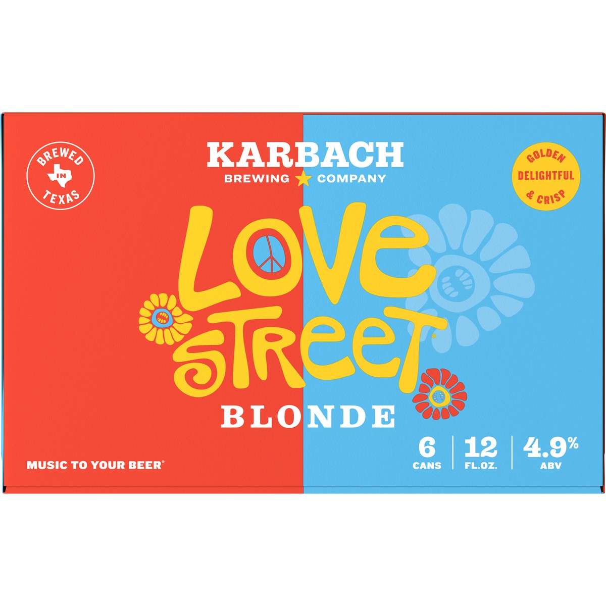 slide 4 of 8, Karbach Brewing Company Love Street Blonde Craft Beer, 6 Pack Beer, 12 FL OZ Cans, 6 ct