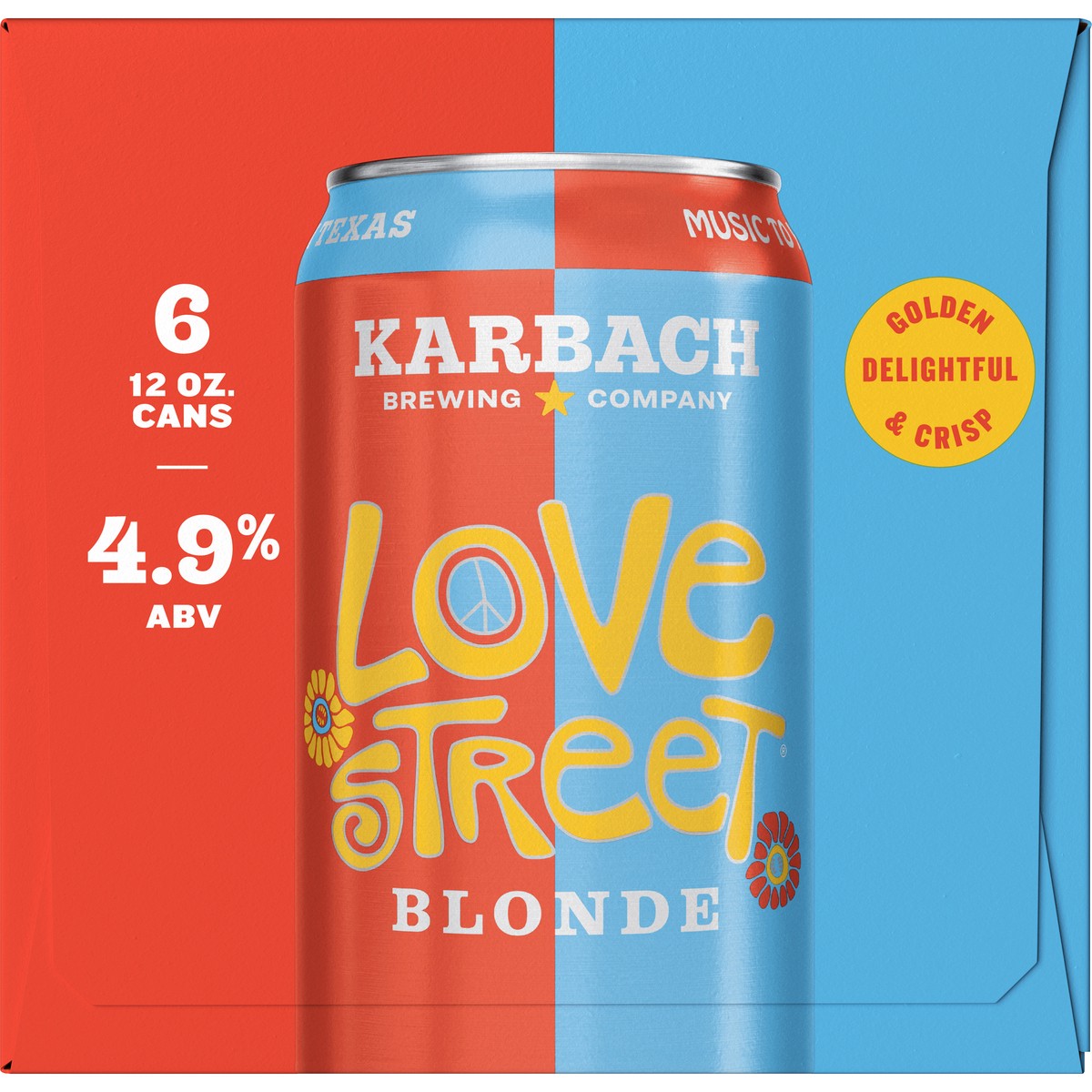 slide 7 of 8, Karbach Brewing Company Love Street Blonde Craft Beer, 6 Pack Beer, 12 FL OZ Cans, 6 ct