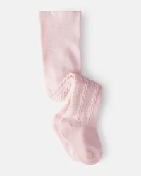 Carter's Baby Girl Cable Knit Tights - Pink Pink 6-12