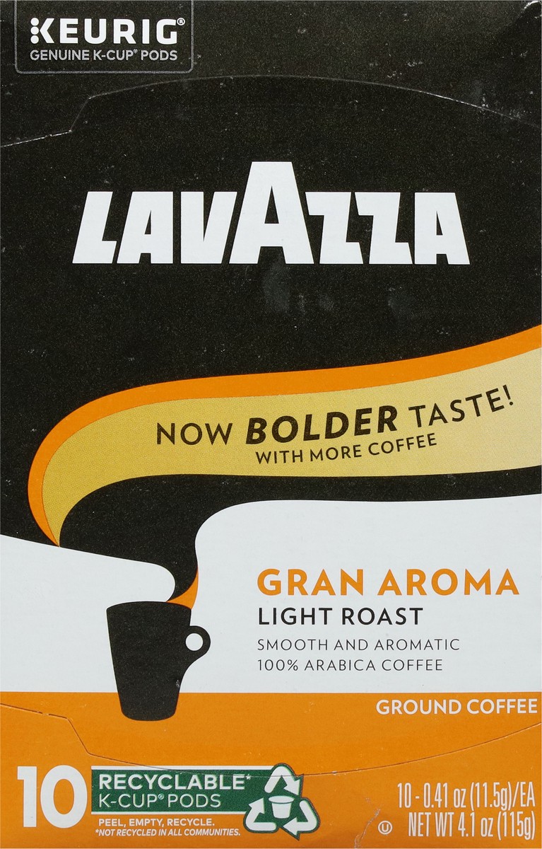 slide 15 of 15, Lavazza Costiera Gran Aroma, Single-Serve Keurig K-Cup Pods, Light Roast Coffee, 10-Count Box, 10 ct