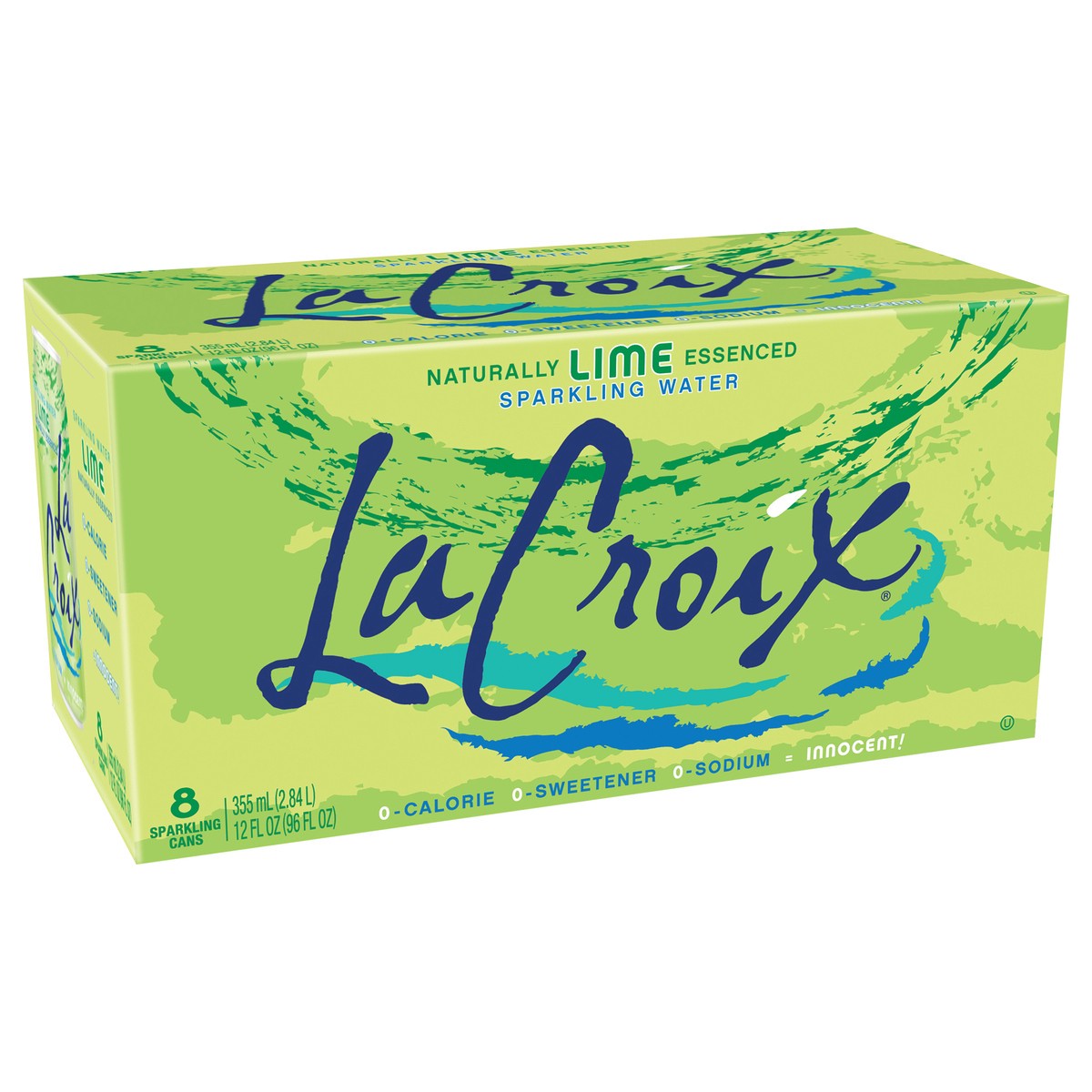 slide 7 of 10, La Croix Lime 8 Pack 12oz, 8 ct; 12 fl oz