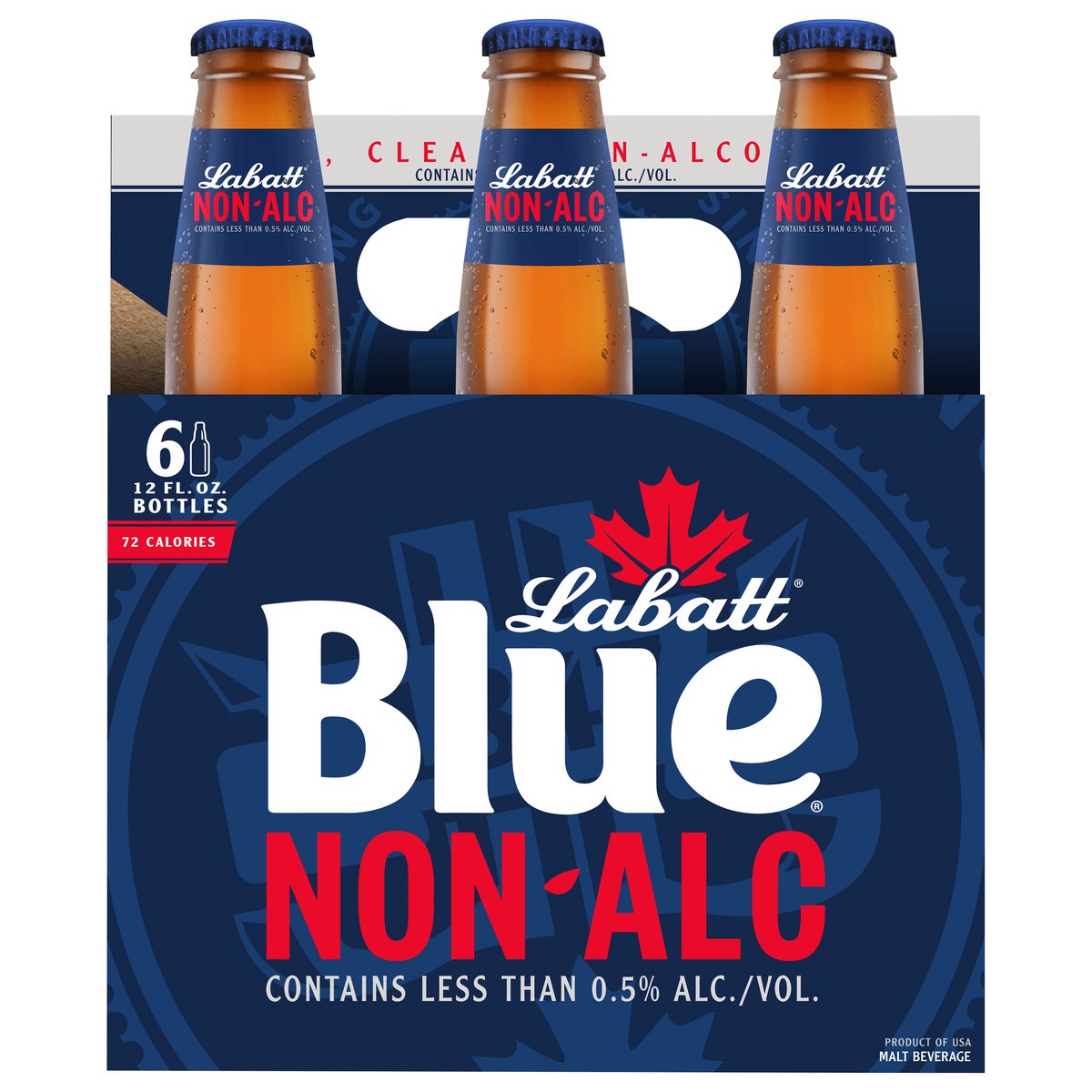 slide 1 of 6, Labatt Blue Non-Alcoholic Canadian Pilsener - 6pk/12oz Bottles, 6 ct; 12 oz