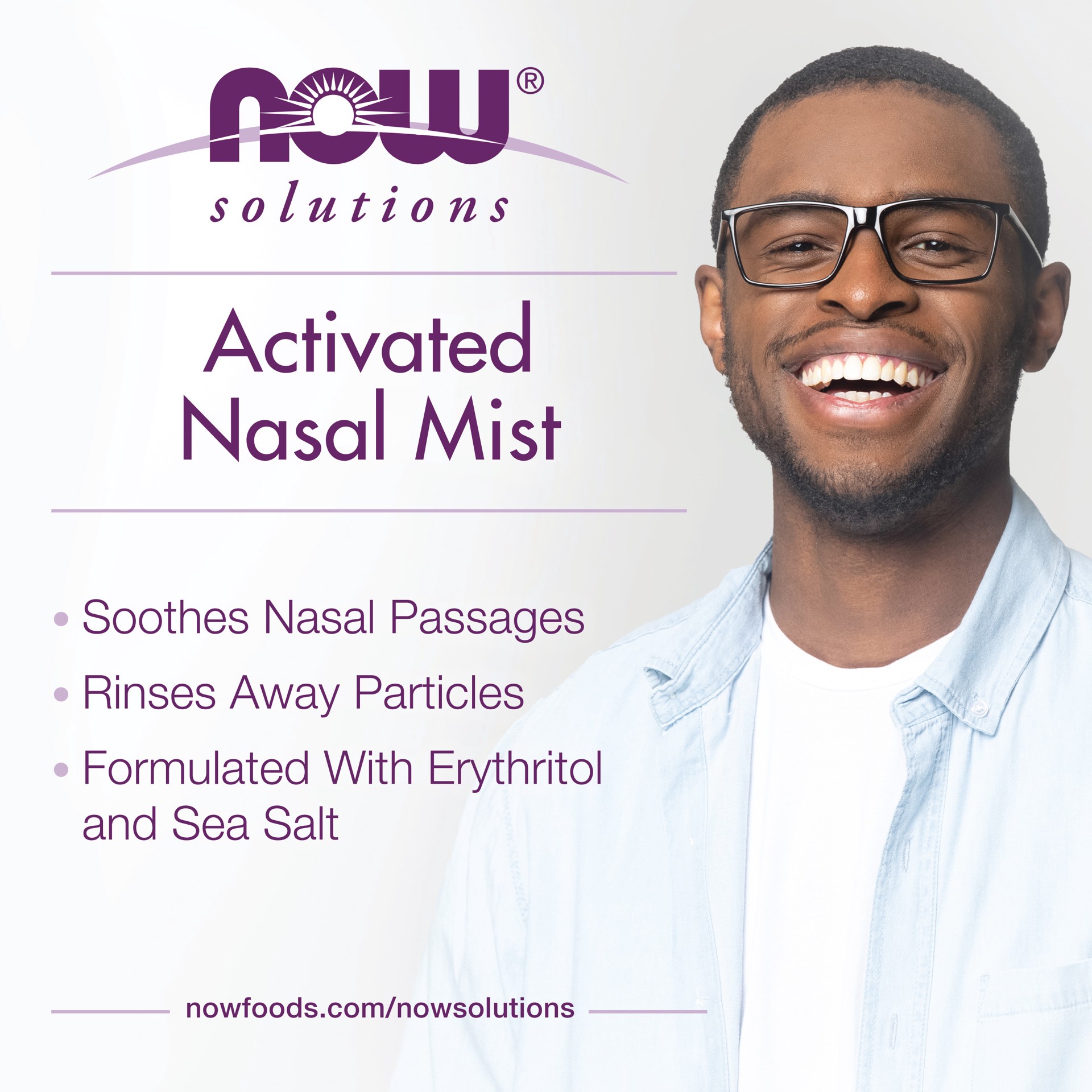 slide 4 of 5, NOW Foods Solutions Activated Nasal Mist, 2 fl oz