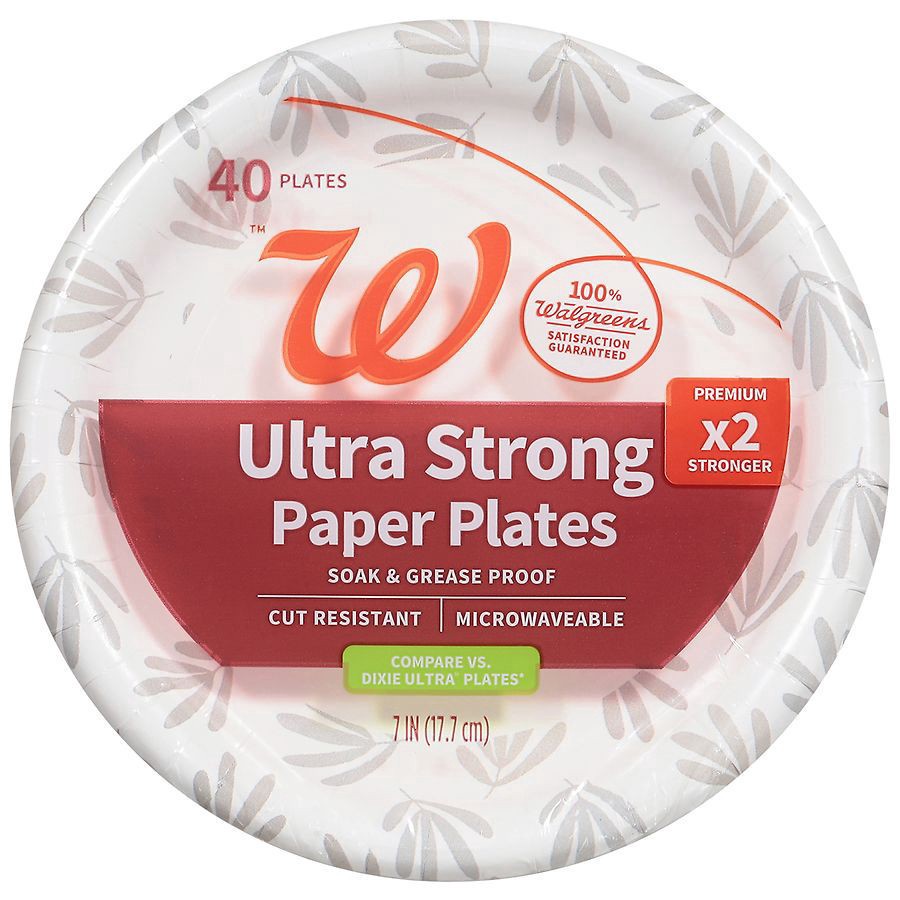 slide 4 of 4, Complete Home Ultra Strong Paper Plates 7 in, 40 ct