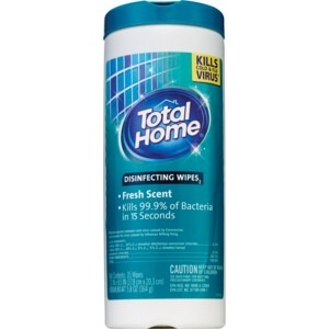 slide 1 of 1, Total Home By CVS Disinfecting Wipes Fresh, 35 ct