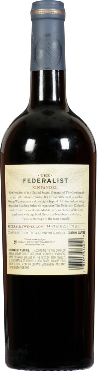 slide 2 of 12, The Federalist Lodi Zinfandel 750 ml, 750 ml