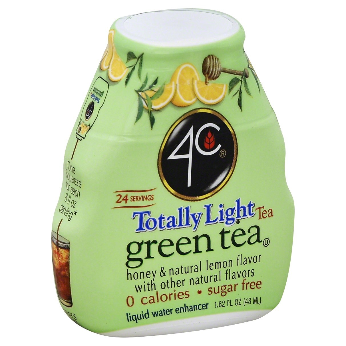 slide 1 of 2, 4C Totally Light Green Tea Liquid Water Enhancer, 1.62 fl oz