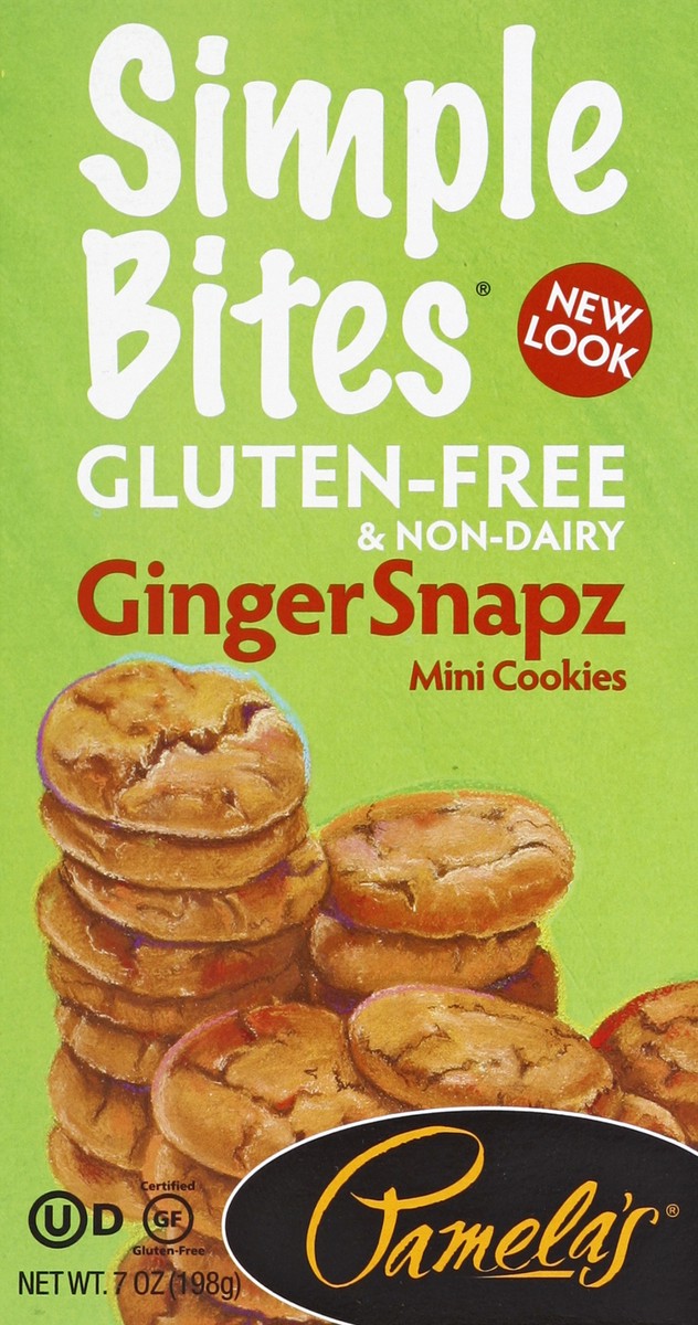 slide 4 of 5, Pamela's Cookies, Mini, Ginger Snapz, 7 oz