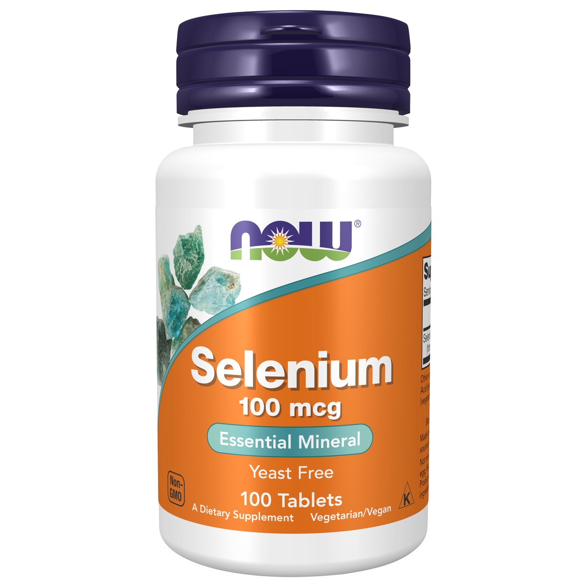 slide 1 of 4, NOW Selenium 100 mcg - 100 Tablets, 100 tabs