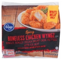 slide 1 of 1, Kroger Spicy Boneless Chicken Wyngs, 2 lb