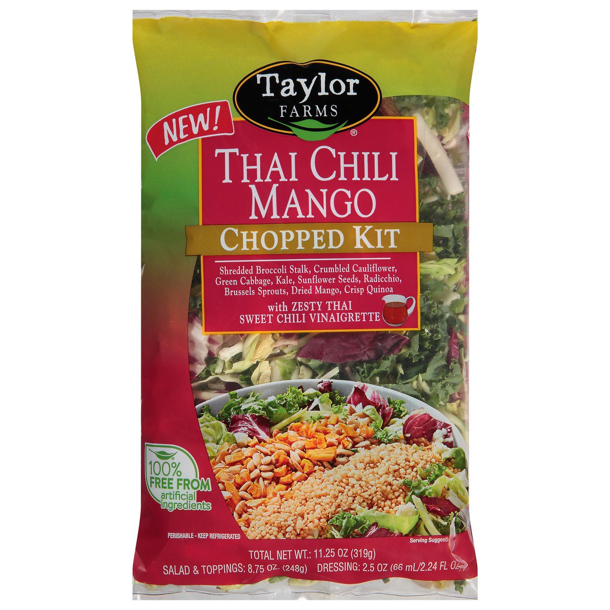 slide 1 of 3, Taylor Farms Thai Chili Mango Chopped Salad, 11.25 oz