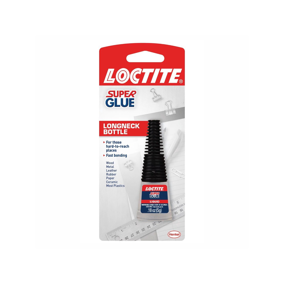 slide 1 of 5, Loctite Super Glue Long Neck Bottle, 5 gram
