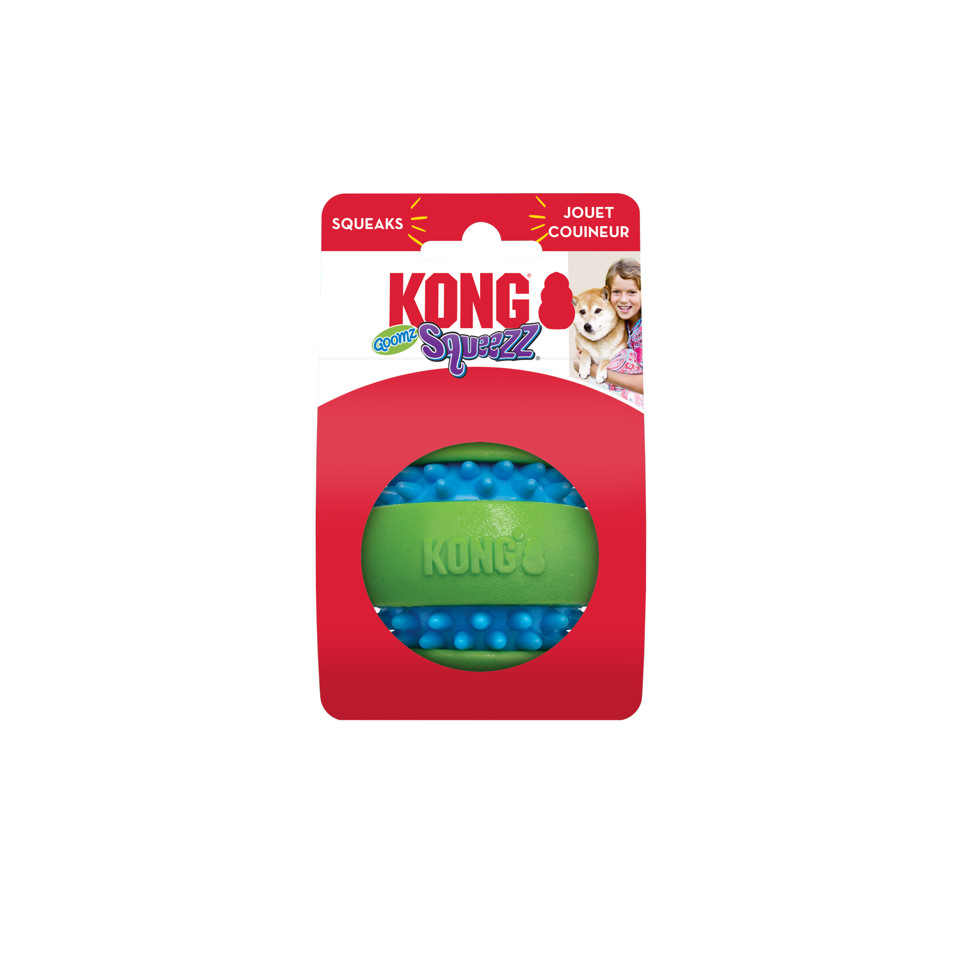 slide 2 of 4, KONG Squeezz Goomz Ball Md, 1 ct