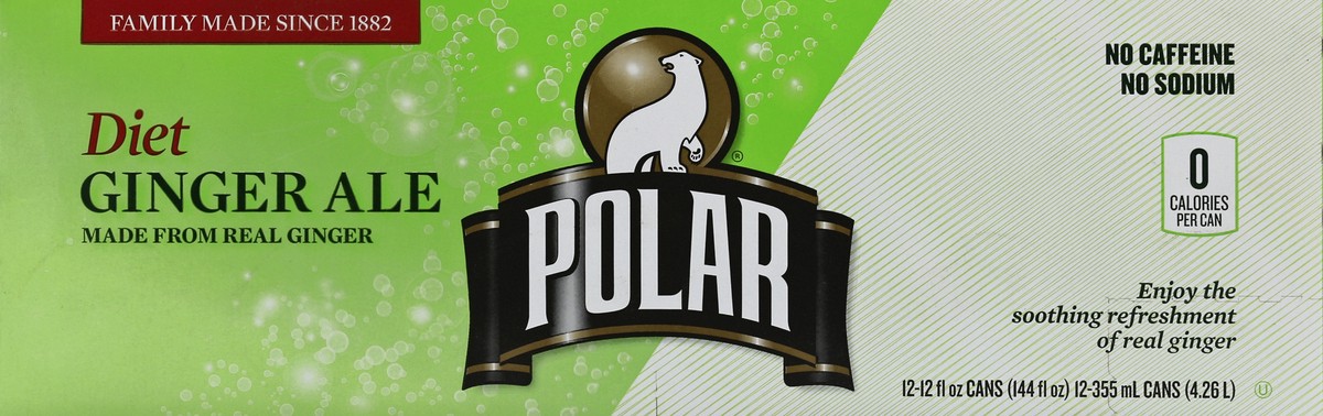 slide 2 of 6, Polar Zero-Calorie Ginger Ale 12 - 12 fl oz Cans, 12 ct