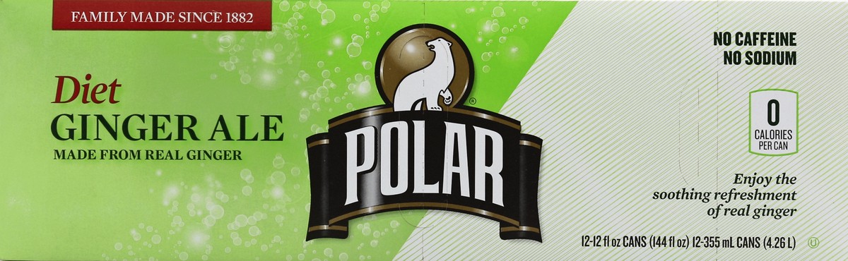 slide 6 of 6, Polar Zero-Calorie Ginger Ale 12 - 12 fl oz Cans, 12 ct