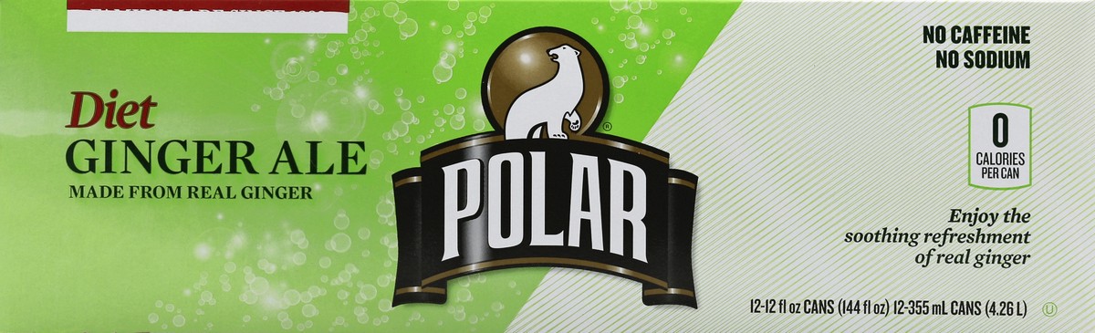 slide 5 of 6, Polar Zero-Calorie Ginger Ale 12 - 12 fl oz Cans, 12 ct