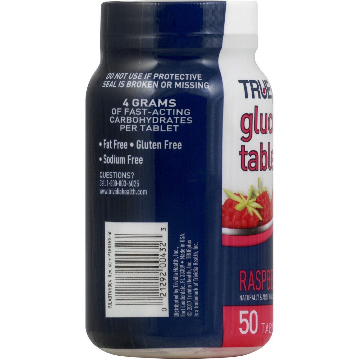 slide 6 of 8, TRUEplus Glucose, 4 g, Tablets, Raspberry, 50 Each, 4 gram