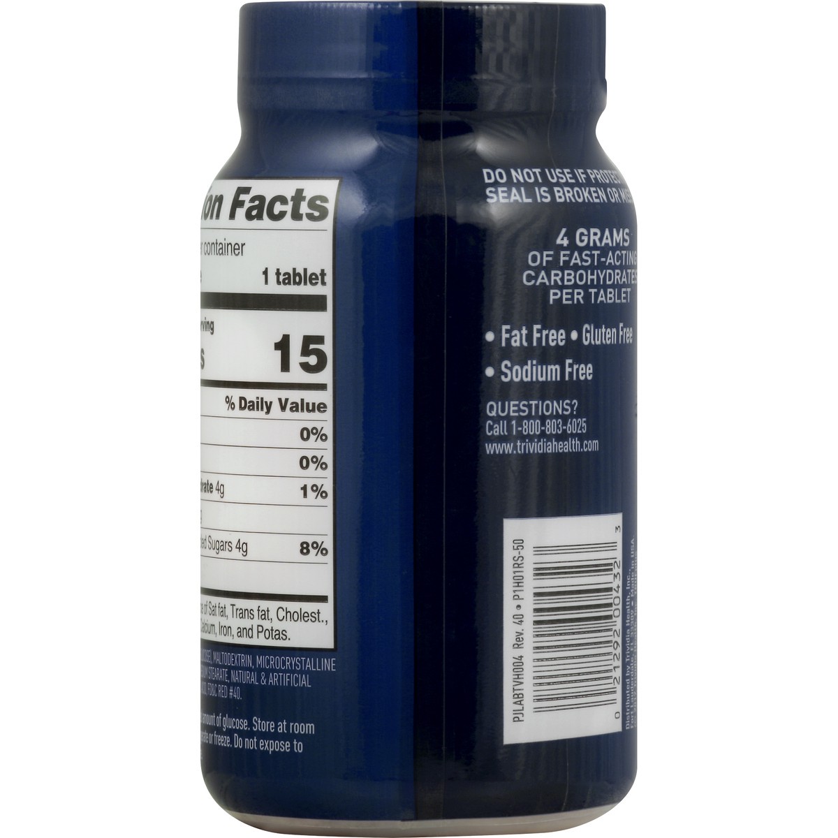 slide 8 of 8, TRUEplus Glucose, 4 g, Tablets, Raspberry, 50 Each, 4 gram