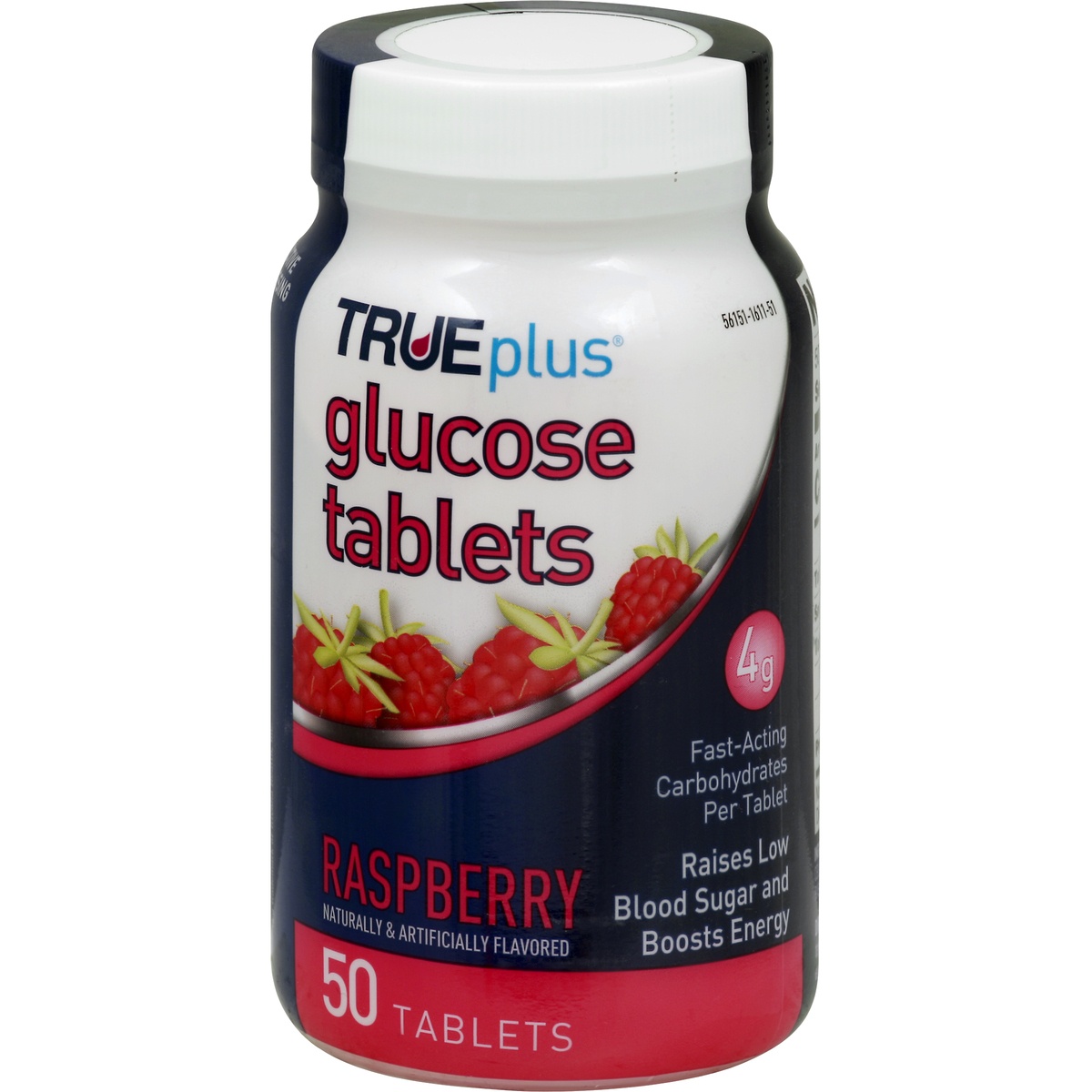 slide 1 of 1, TRUEplus Raspberry Glucose Tablets, 50 ct