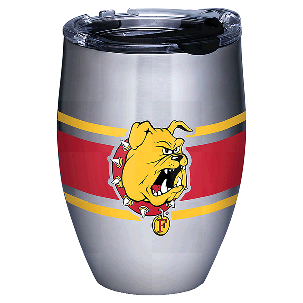 slide 1 of 1, Tervis Ferris State Stripes Stainless Tumbler with Hammer Lid, 12 oz