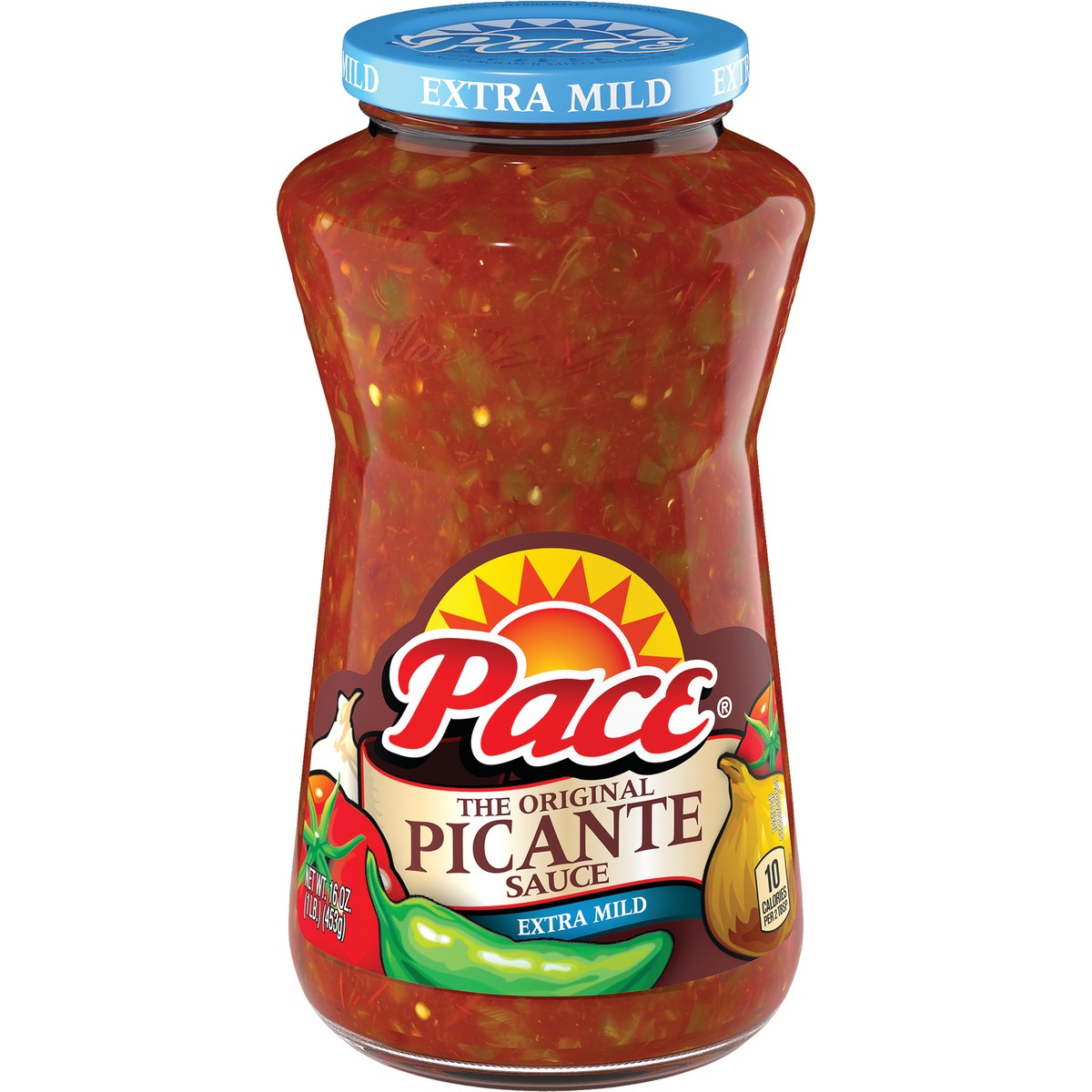 slide 1 of 1, Pace Extra Mild Picante Sauce, 16 oz
