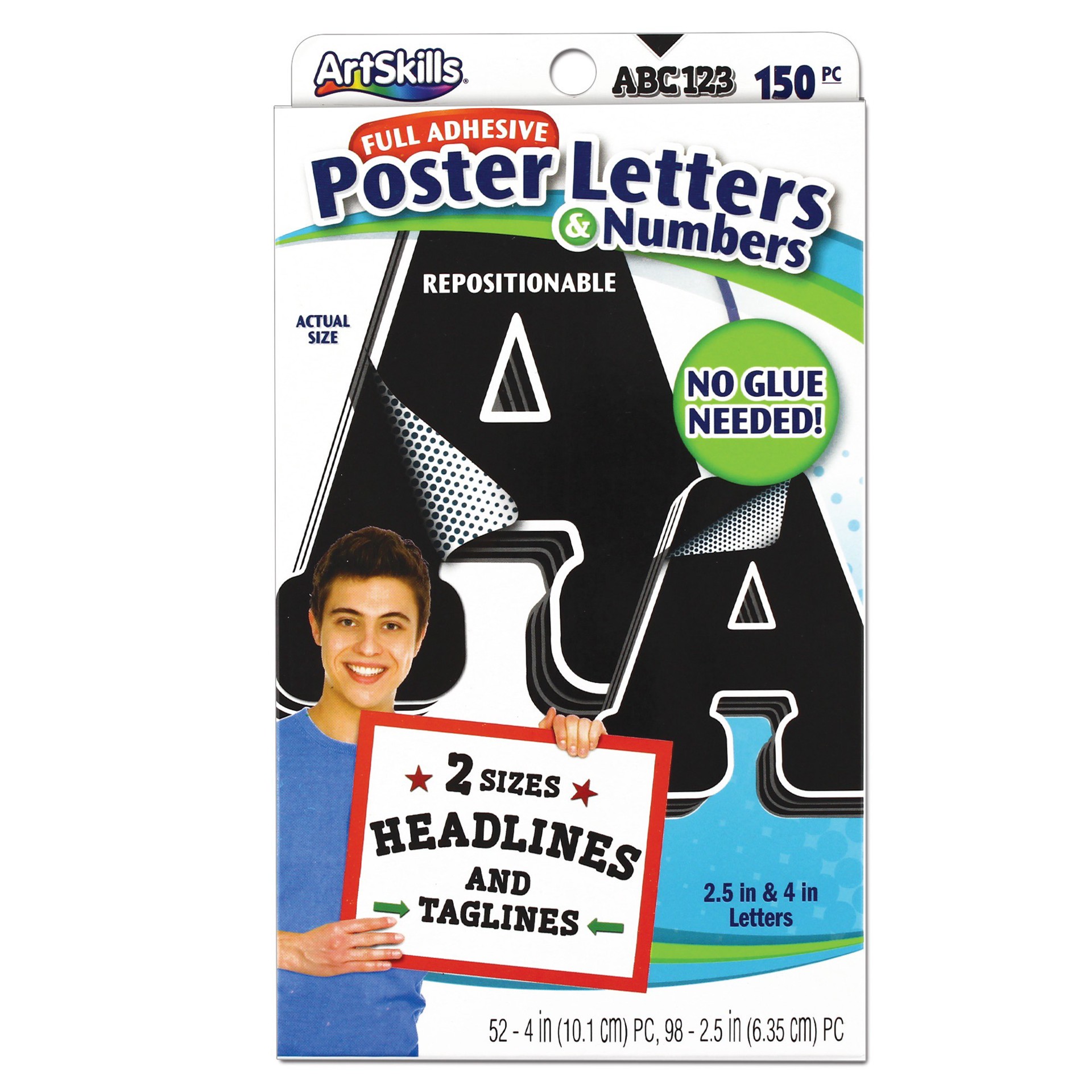 slide 1 of 4, ArtSkills Poster Letters & Numbers - ArtSkills, 150 ct