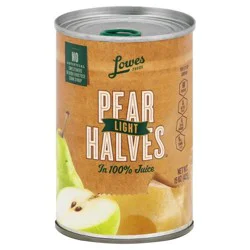 Lowes Foods Light Pear Halves In Juice - 15 oz