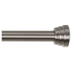EZ Up Tiered Finial Shower Tension Rod, Brushed Nickel