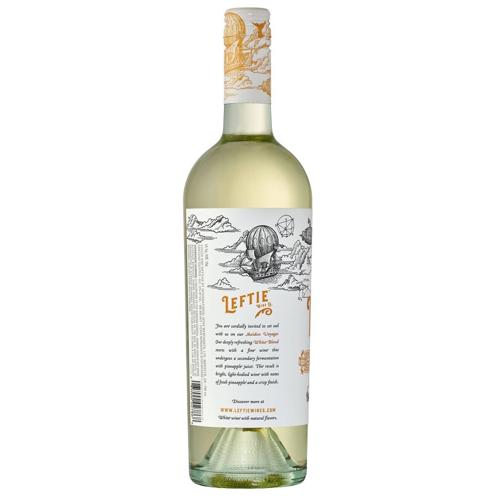 slide 2 of 2, Leftie White Wine, 750 ml