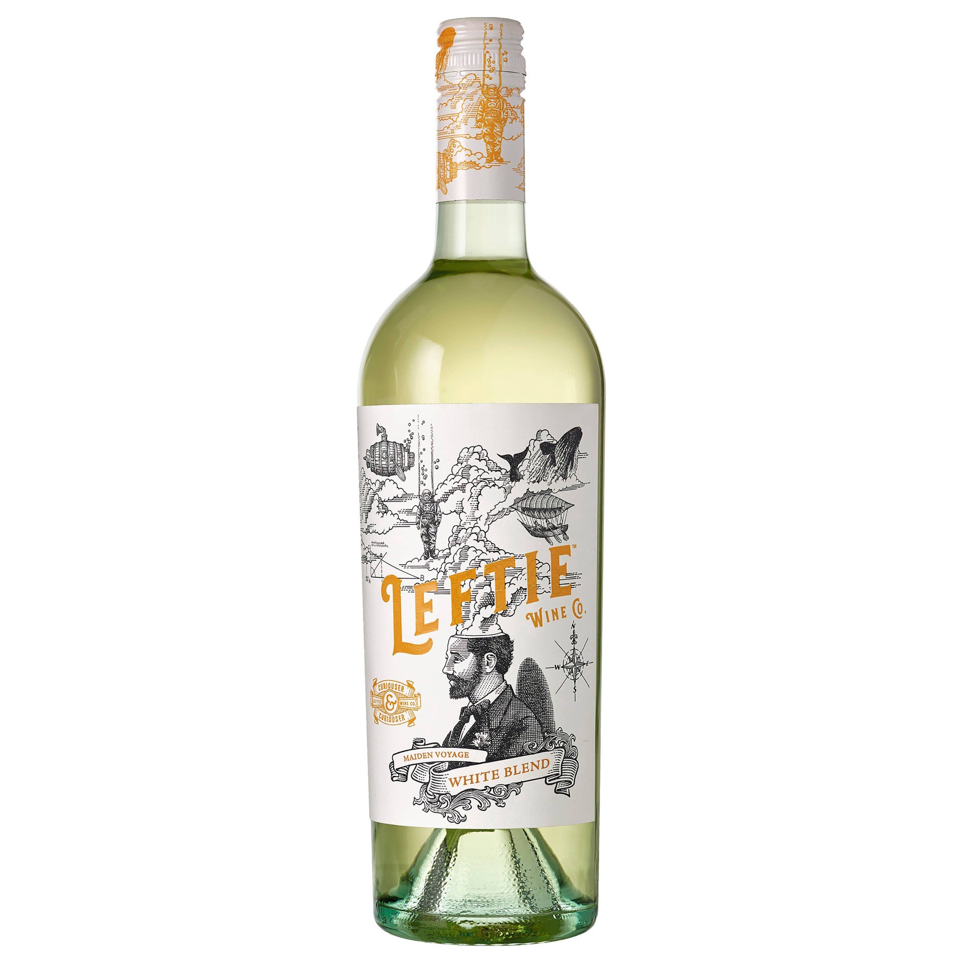 slide 1 of 2, Leftie White Wine, 750 ml