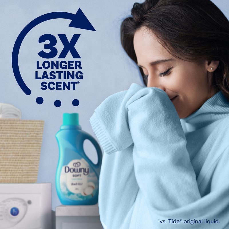 slide 7 of 12, Downy Soft Cool Cotton Liquid Fabric Softener - 100 fl oz, 100 fl oz