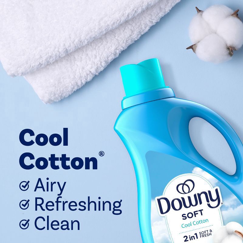slide 11 of 12, Downy Soft Cool Cotton Liquid Fabric Softener - 100 fl oz, 100 fl oz