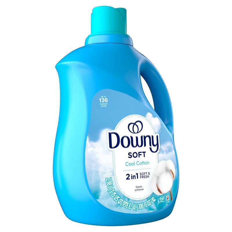 slide 4 of 12, Downy Soft Cool Cotton Liquid Fabric Softener - 100 fl oz, 100 fl oz