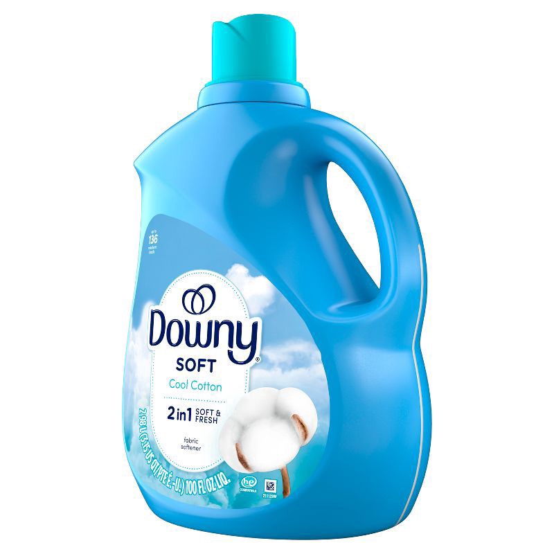 slide 6 of 12, Downy Soft Cool Cotton Liquid Fabric Softener - 100 fl oz, 100 fl oz