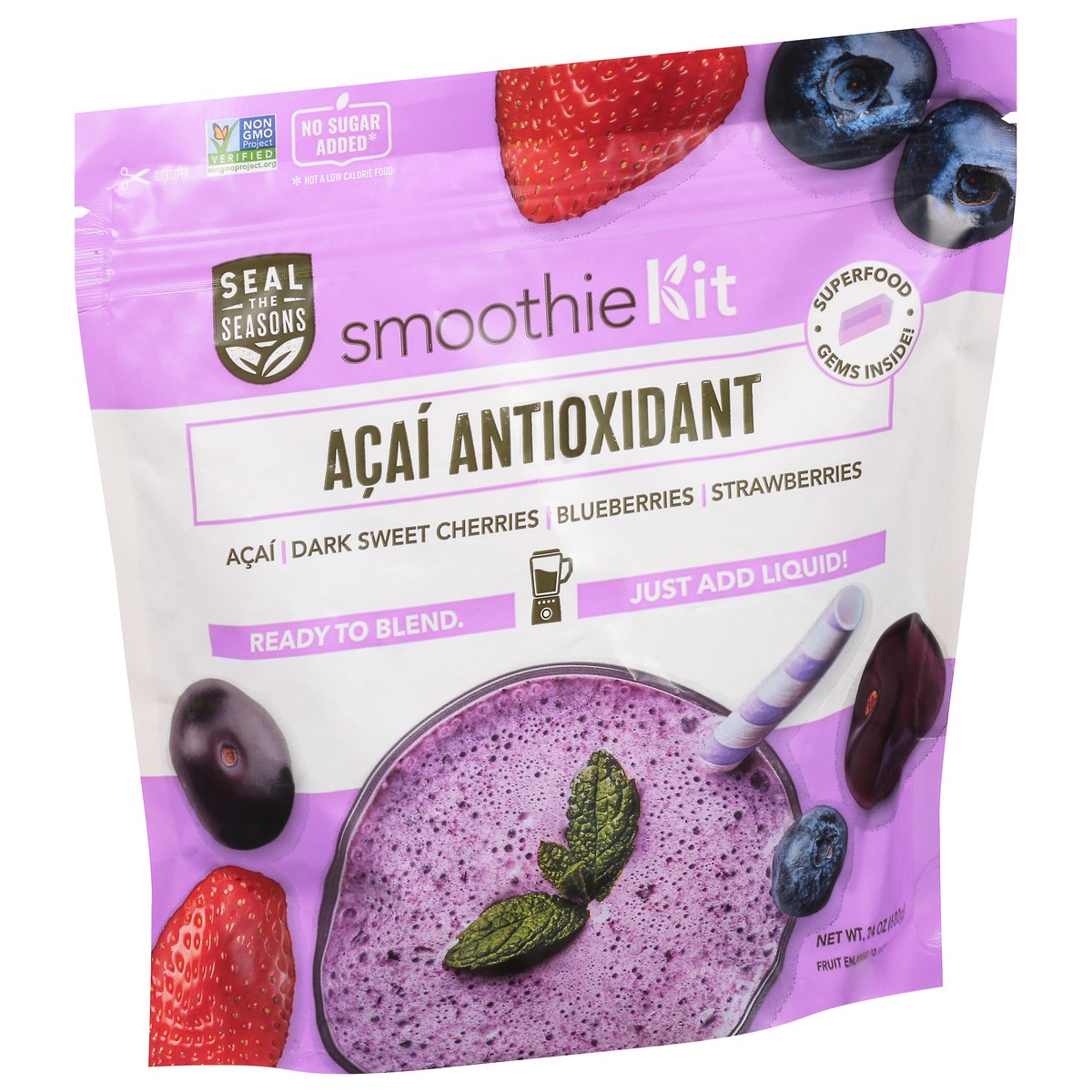 slide 4 of 9, Seal the Seasons Acai Antioxidant Smoothie Kit 24 oz, 24 oz