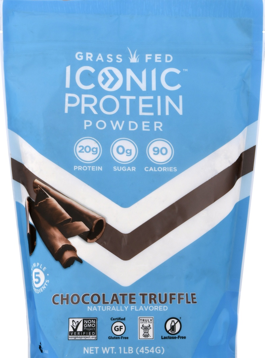 slide 9 of 10, ICONIC Protein Powder Chocolate Truffle, 1 lb