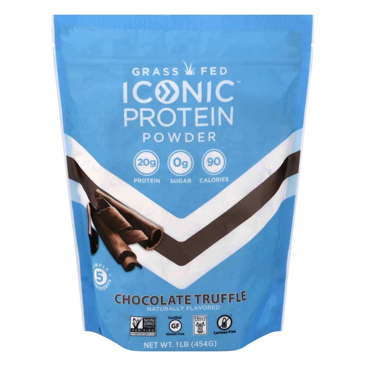 slide 1 of 10, ICONIC Protein Powder Chocolate Truffle, 1 lb
