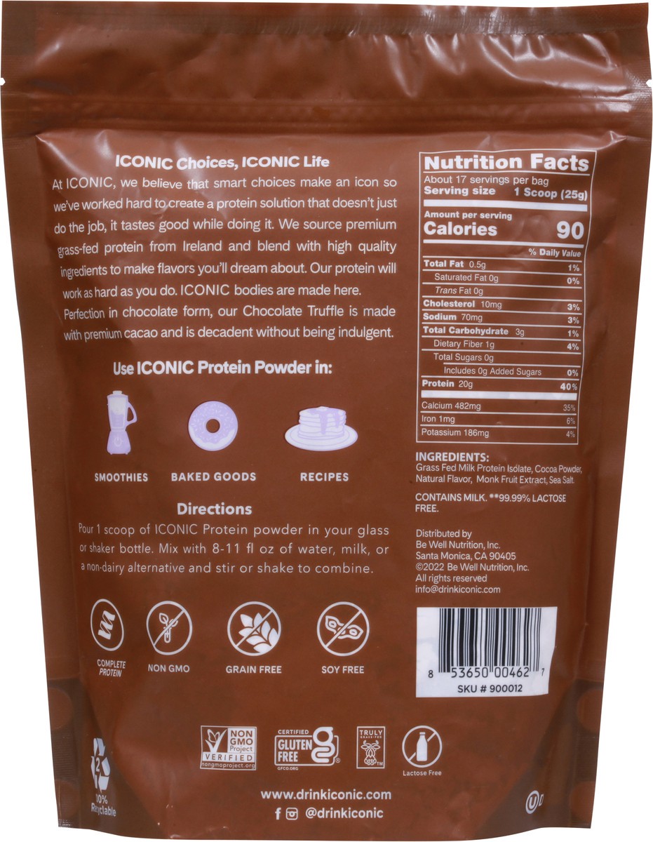 slide 5 of 11, ICONIC Chocolate Truffle Protein Powder 1 lb, 1 lb