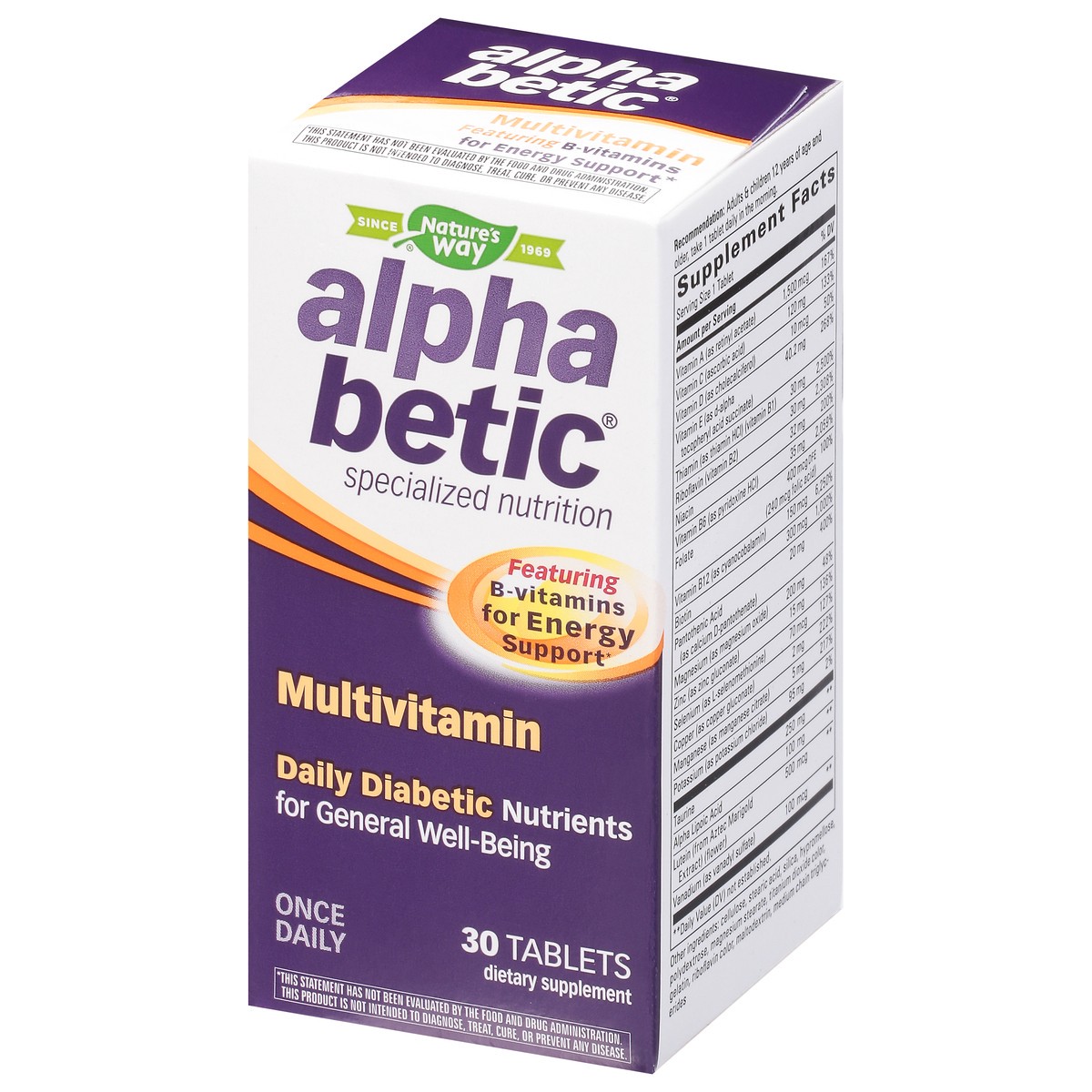 slide 2 of 9, Nature's Way Alpha Betic Multivitamin 30 Tablets, 30 ct