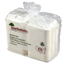 slide 1 of 1, EarthChoice 3-Compartment Containers, 75 ct