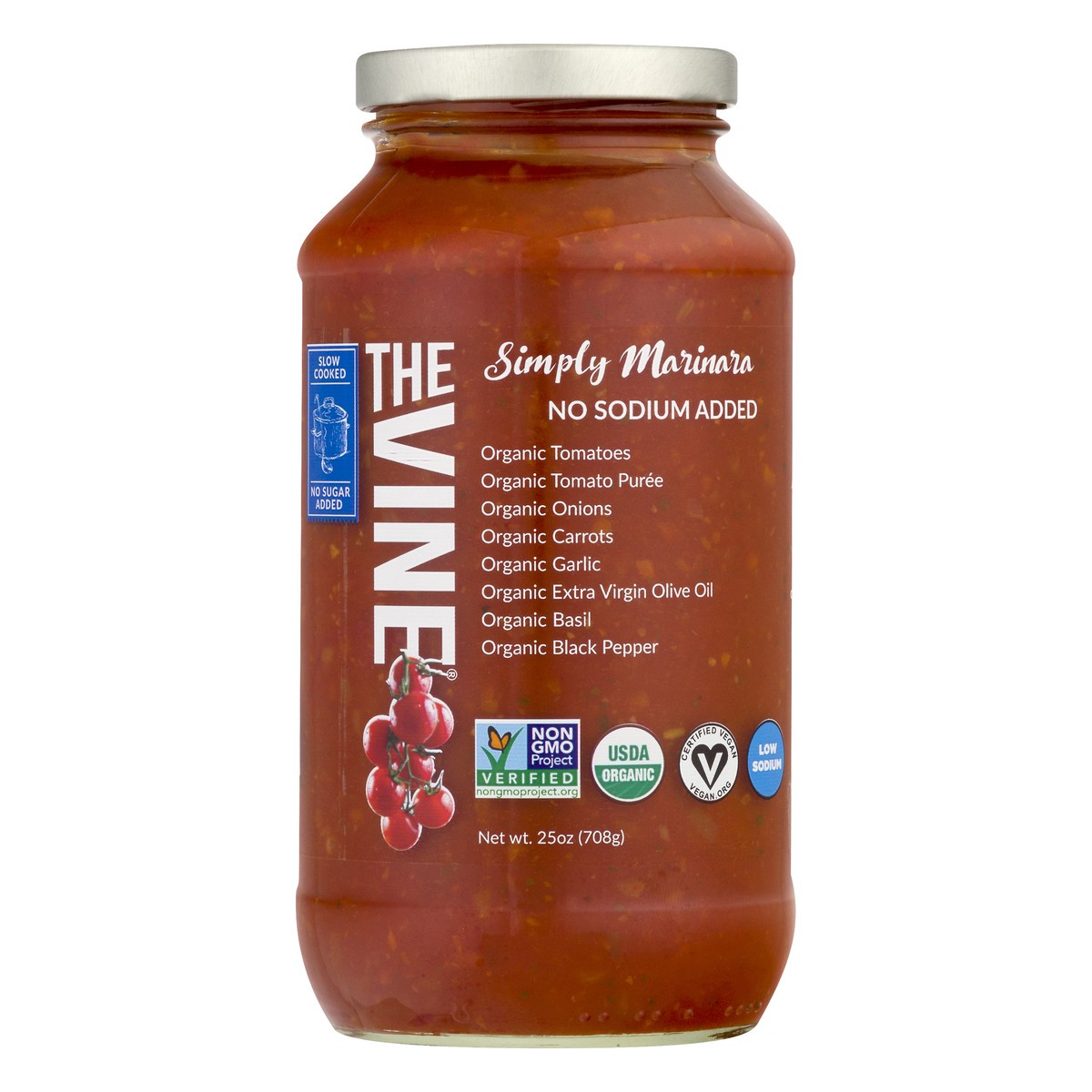 slide 1 of 9, The Vine Simply Marinara Sauce 25 oz, 25 oz